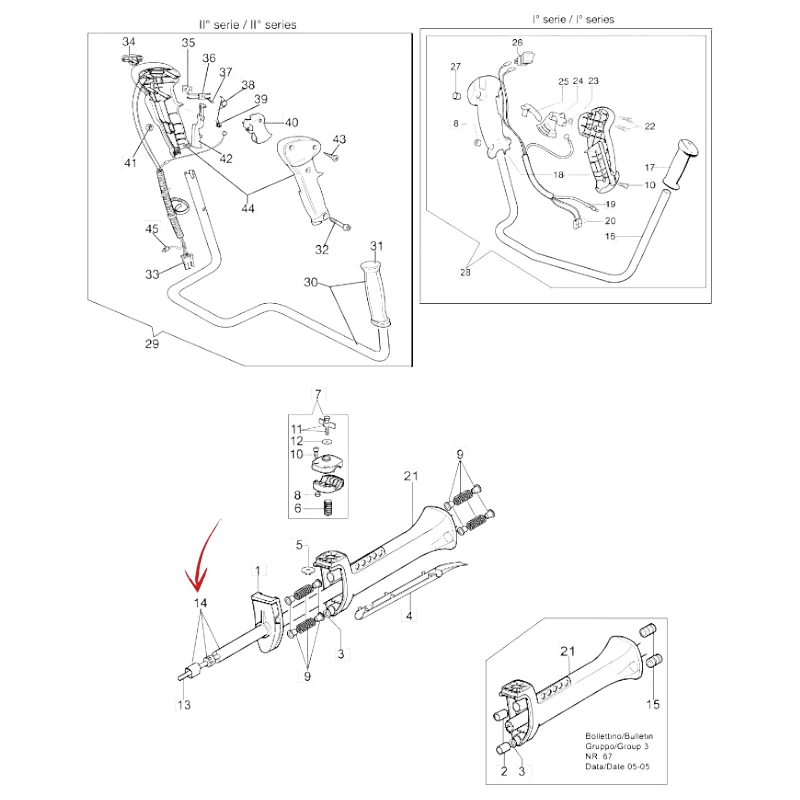 BARRA DECESPUGLIATORE EFCO 8510-8530-8550 BOSS