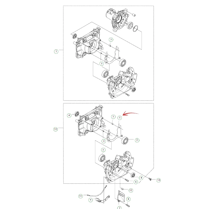 GUARNIZIONE CARTER DECESPUGLIATORE HUSQVARNA 355-555 E FC 2256