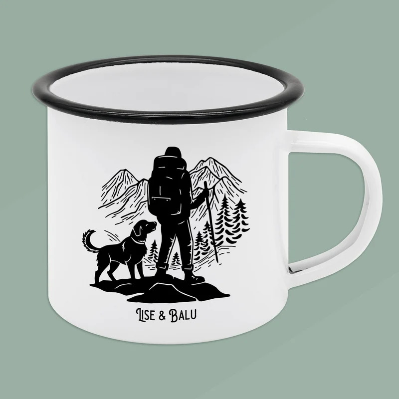 Emaille Tasse - Wanderbuddy