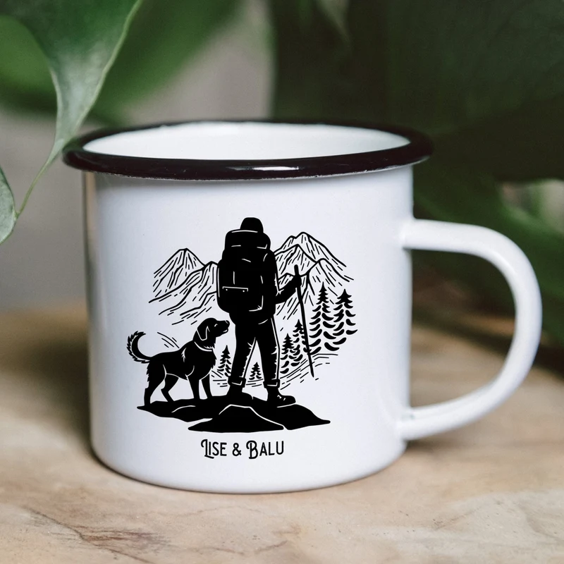 Emaille Tasse - Wanderbuddy