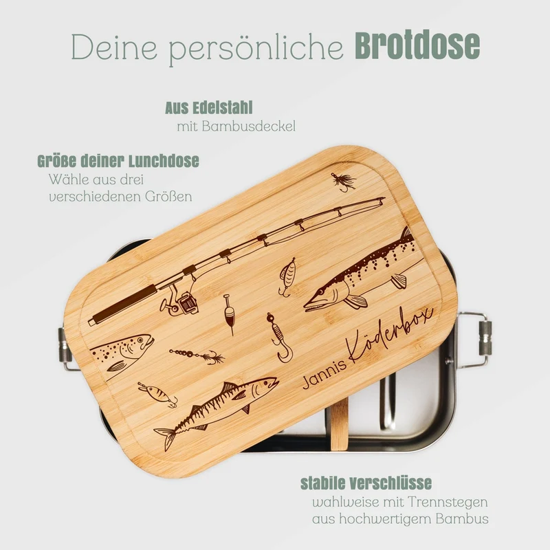 Brotdose Edelstahl - Köderbox Angelzubehör