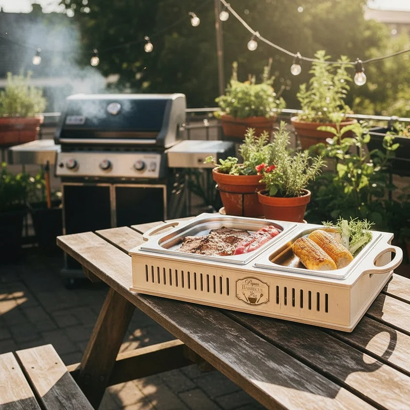Warmhalteplatte - Papas Barbecue