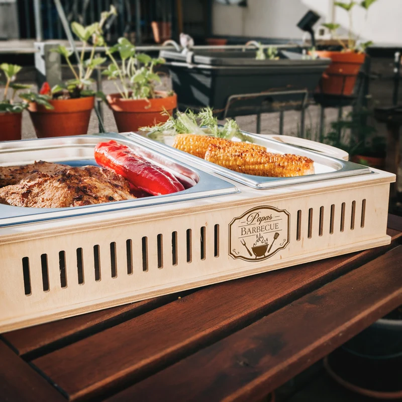 Warmhalteplatte - Papas Barbecue