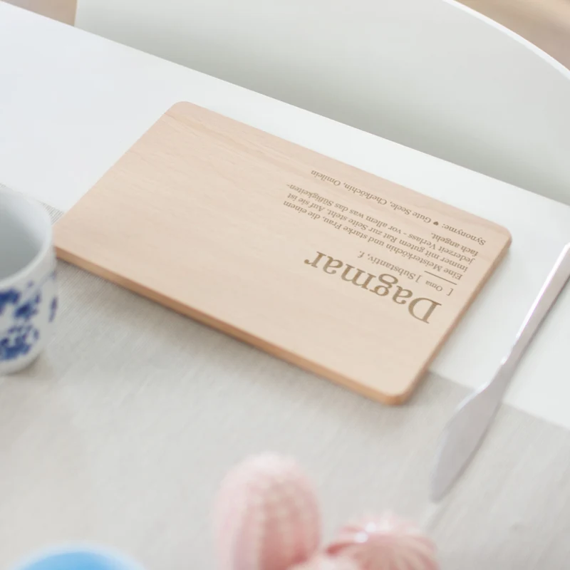 Frühstücksbrettchen mit Gravur - Personalisiert mit Namen - Omi Großmutter Lexikon | Holz, Natur, FSC® - Geschenk für Oma zum Geburtstag & Weihnachten