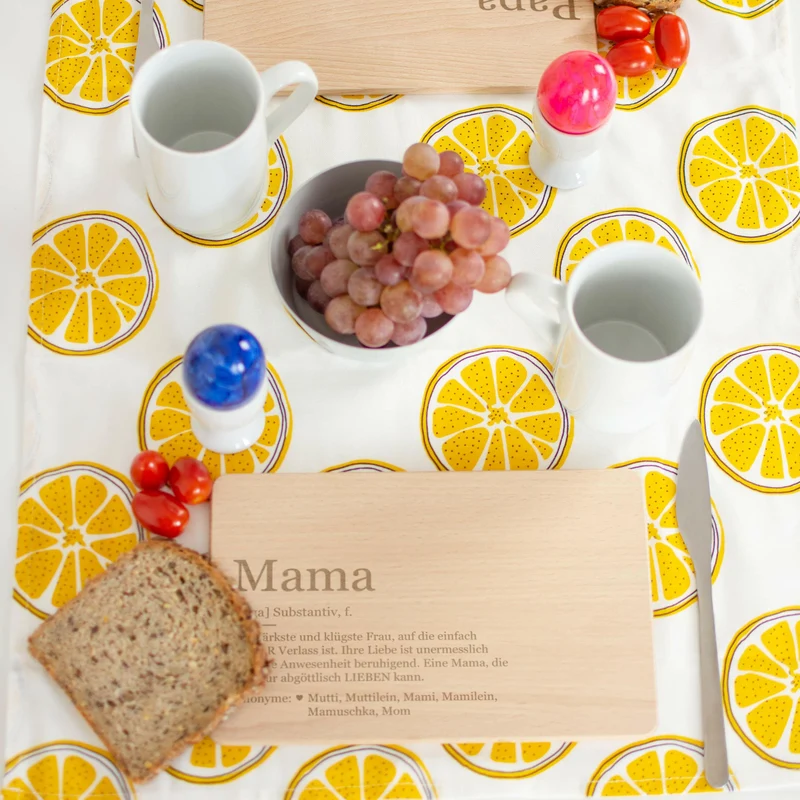 Frühstücksbrettchen mit Gravur - Personalisiert mit Namen - Mama Alltagsheldin Lexikon | Holz, Natur, FSC® - Geschenk zum Muttertag, Geburtstag