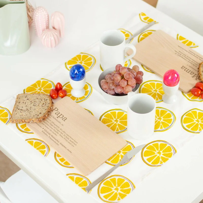 Frühstücksbrettchen mit Gravur - Personalisiert mit Namen - Papa Superheld Vater Lexikon | Holz, Natur, FSC® - Geschenk zum Vatertag & Geburtstag