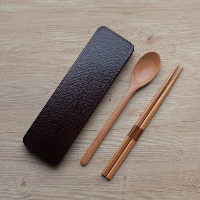Wooden Cutlery Set | Dark Brown