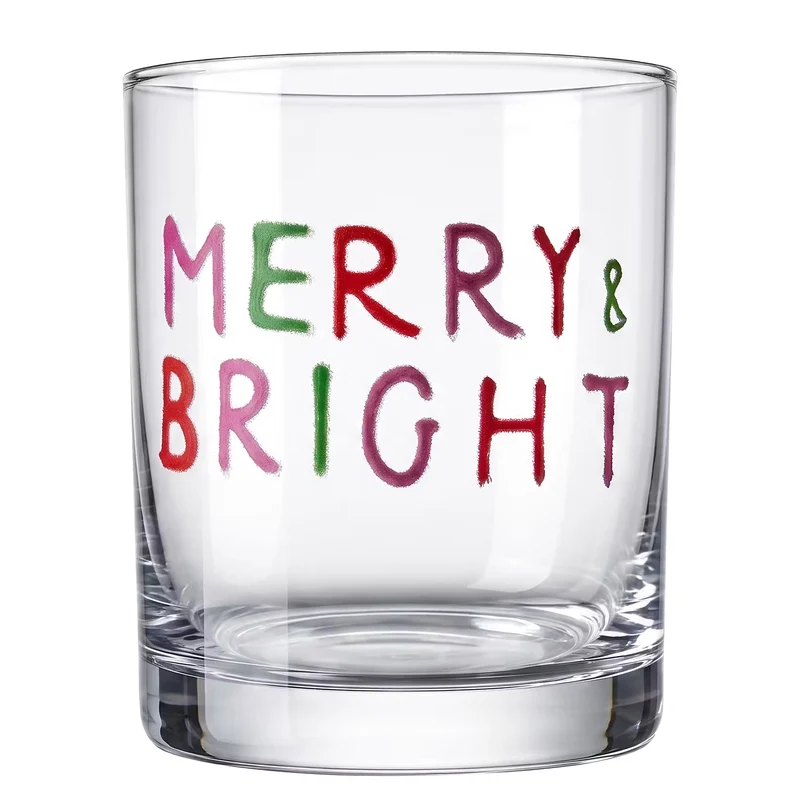 MERRY & BRIGHT Trinkglas