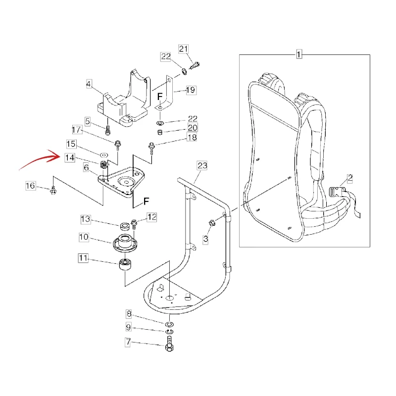 MOLLA SUPPORTO MOTORE DECESPUGLIATORE A ZAINO ECHO RM 4000-4000SI-5000-410ES-510ES