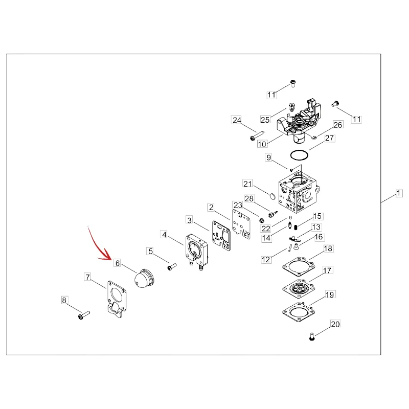 PRIMER CARBURATORE ECHO SRM 222ESL