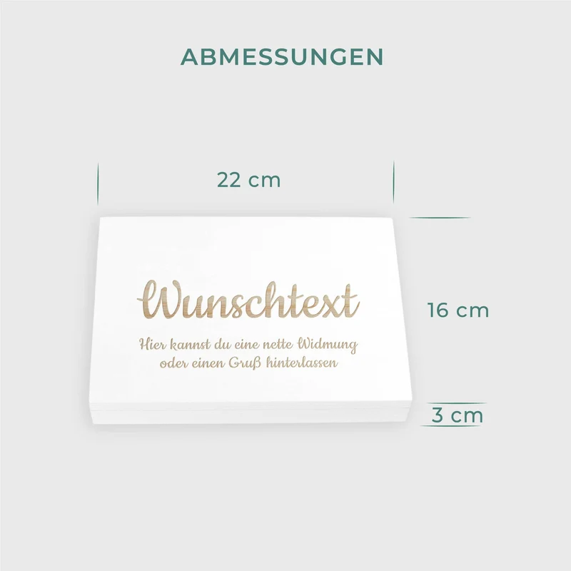 Kinderbesteck mit Namensgravur - Wunschtext Motiv - Besteck mit Namen | Taufgeschenk für Kinder - Geschenk zur Taufe für Jungs & Mädchen, weiß Kiste