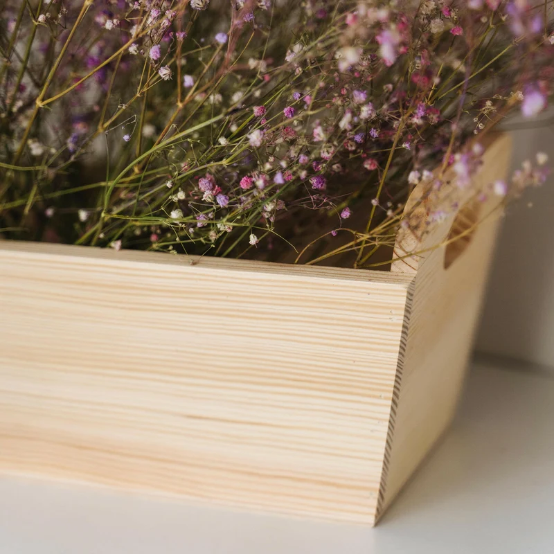 Pflanzkübel aus Holz - mit Tragegriffen, FSC®