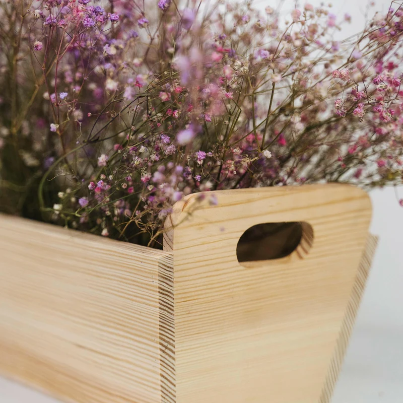 Pflanzkübel aus Holz - mit Tragegriffen, FSC®