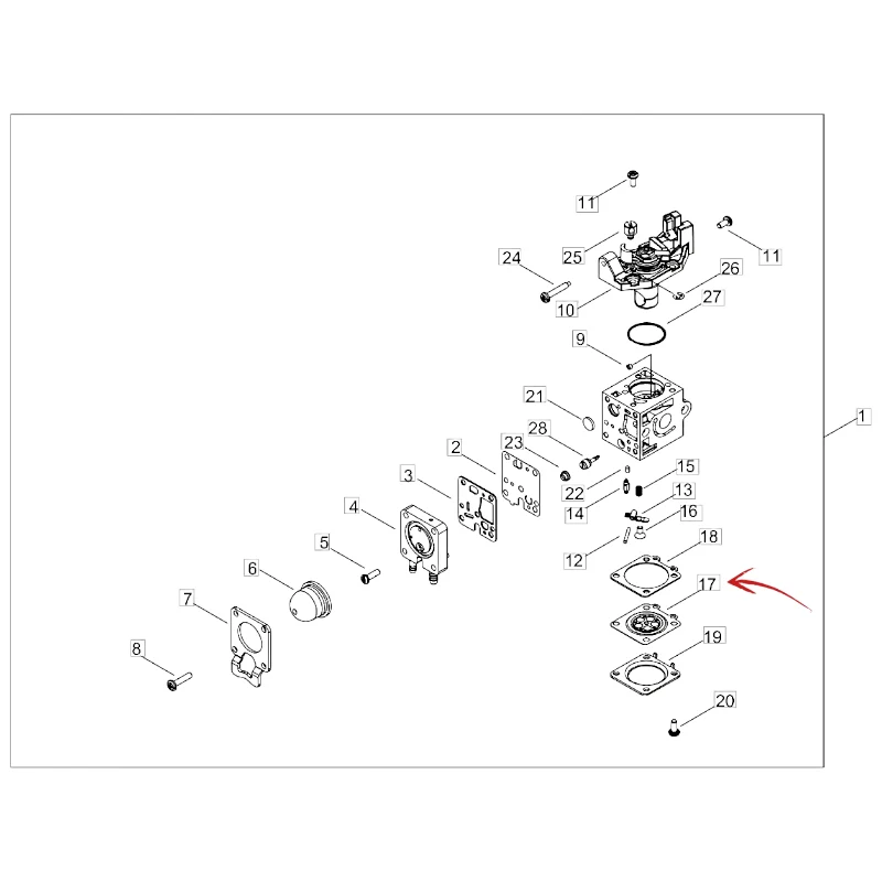 MEMBRANA CON DISCO CARBURATORE DECESPUGLIATORE ECHO SRM 222ESL