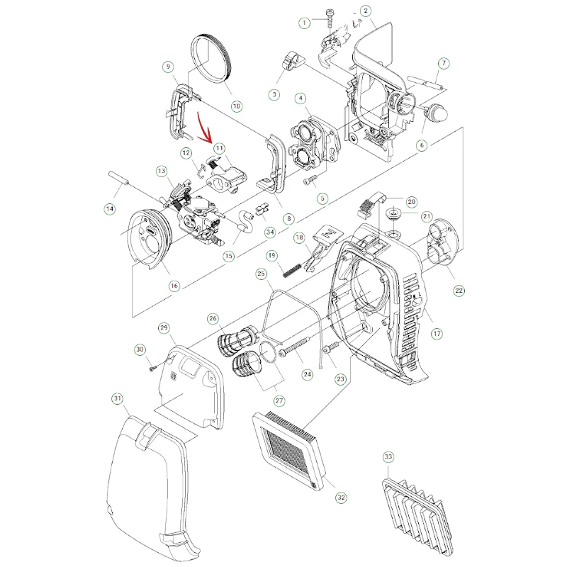 COLLETTORE CON VALVOLA A FARFALLA DECESPUGLIATORE HUSQVARNA 345-545