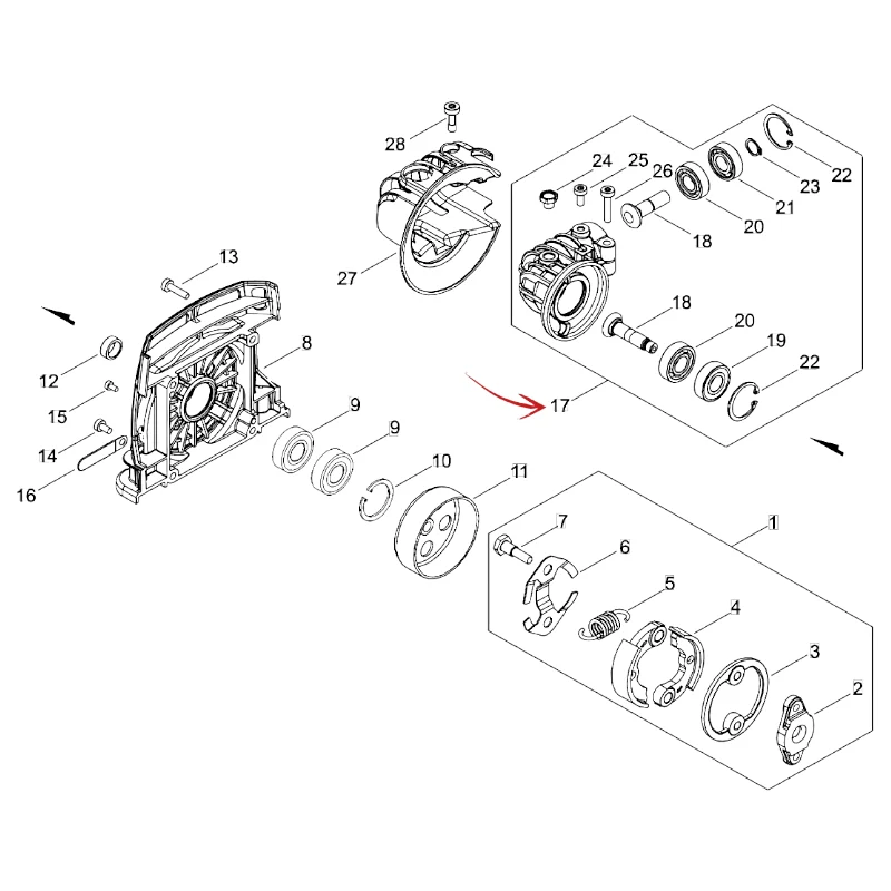 SCATOLA INGRANAGGI DECESPUGLIATORE ECHO RM 520ES ZAINO