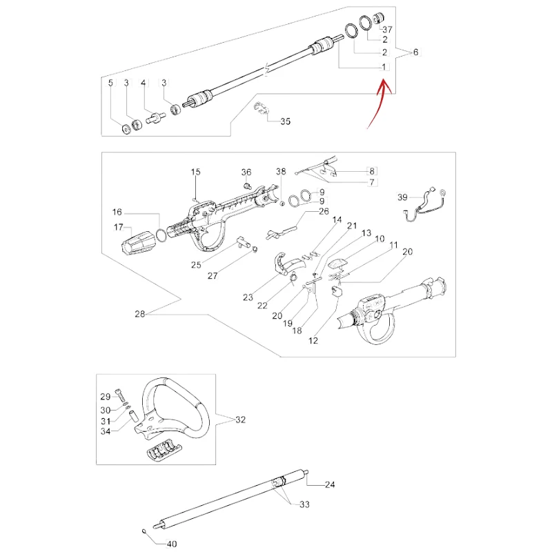ALBERO TRASMISSIONE FLESSIBILE DECESPUGLIATORE EFCO 8515-8535-5400-5500