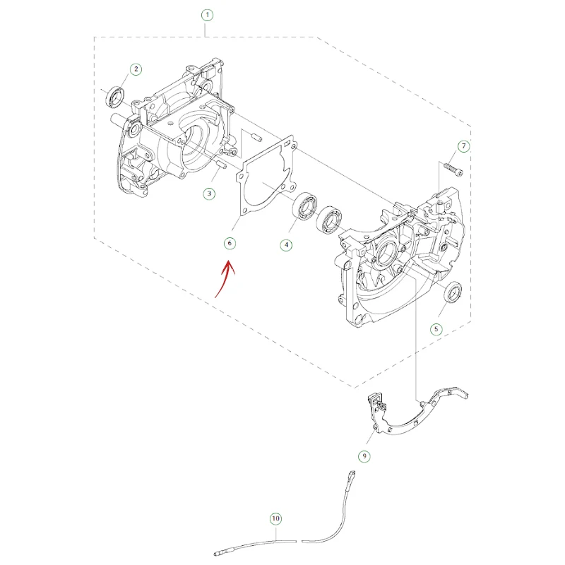 GUARNIZIONE CARTER MOTORE DECESPUGLIATORE HUSQVARNA 345-545
