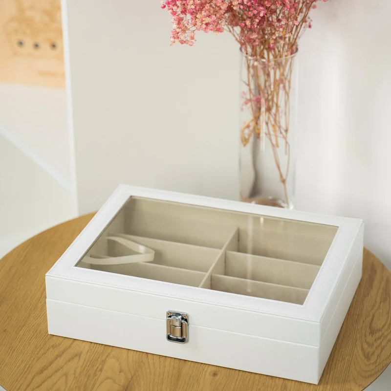 Brillenbox zur Aufbewahrung von 8 Brillen - ca. 35 x 26 x 9 cm - Sonnenbrillen Präsentation Brillendisplay