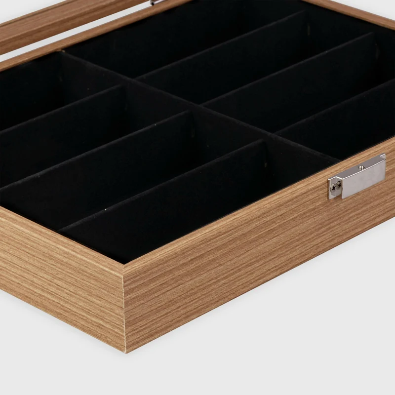 Brillenbox zur Aufbewahrung von 8 Brillen - ca. 35 x 26 x 9 cm - Sonnenbrillen Präsentation Brillendisplay