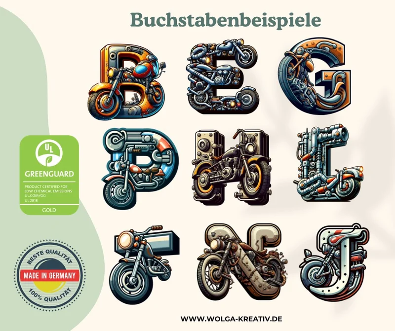 Personalisierte Thermoflasche Kinder mit Namen Motorrad für Schule