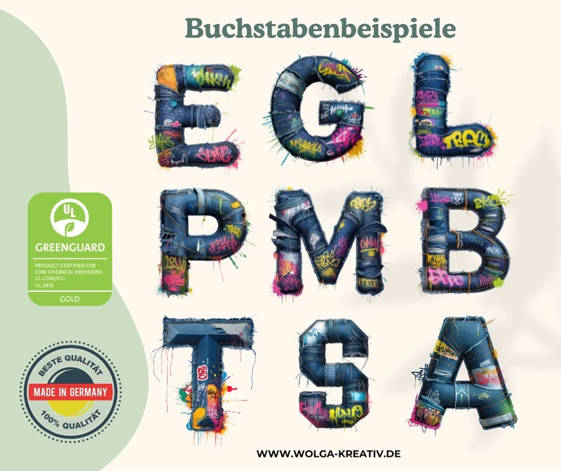 Personalisierte Thermoflasche Kinder mit Namen Graffiti Jeans für Schule