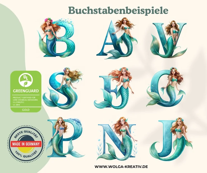 Personalisierte Thermoflasche Kinder mit Namen Meerjungfrau für Schule