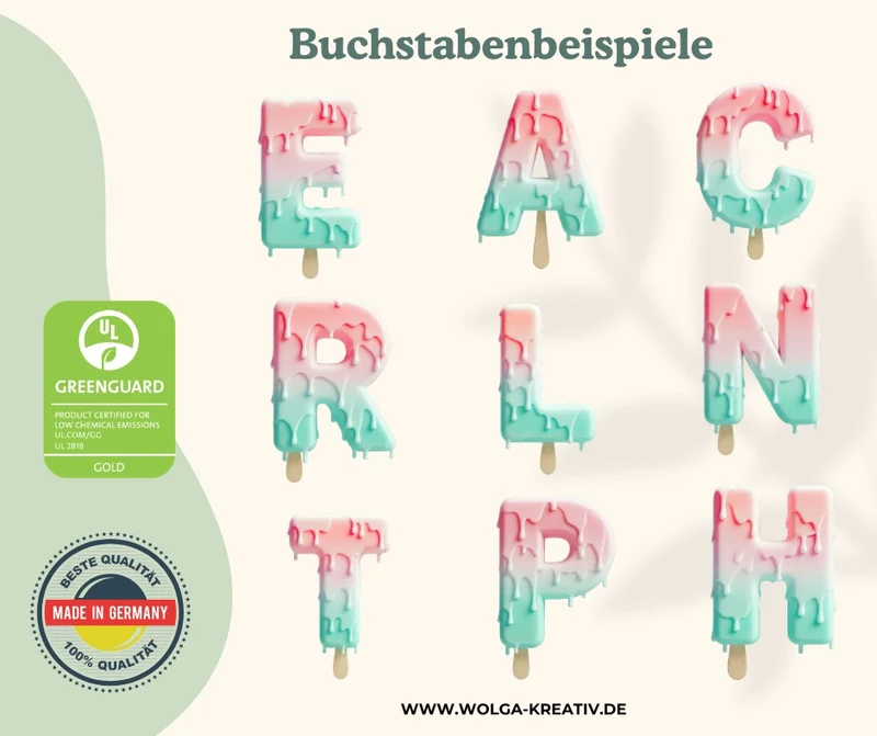 Personalisierte Thermoflasche Kinder mit Namen Eisstiel für Schule