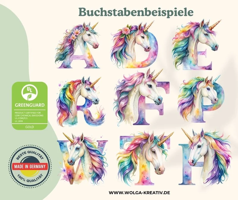 Personalisierte Thermoflasche Kinder mit Namen Einhorn für Schule