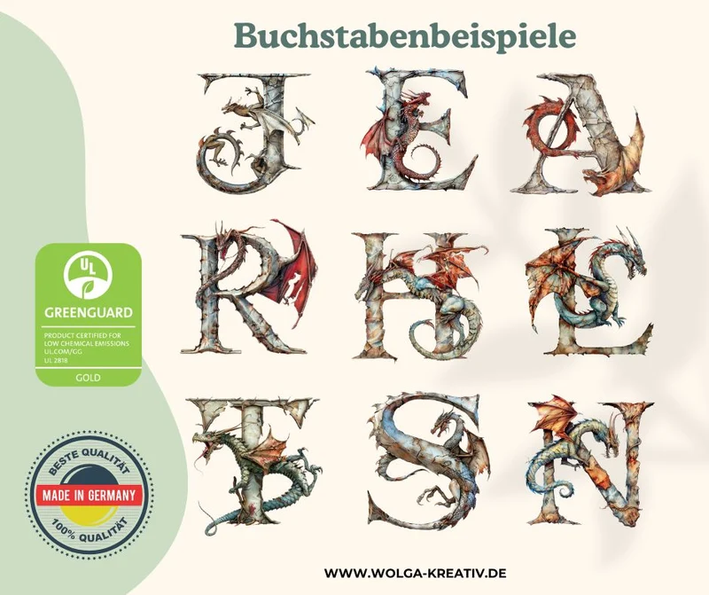 Personalisierte Thermoflasche Kinder mit Namen Drache für Schule