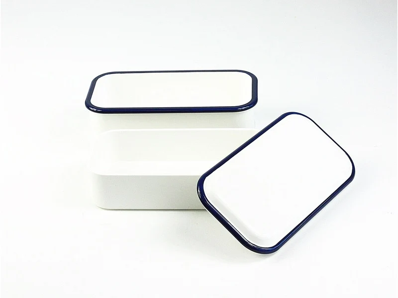 Retro Moda Bento Box | White & Navy