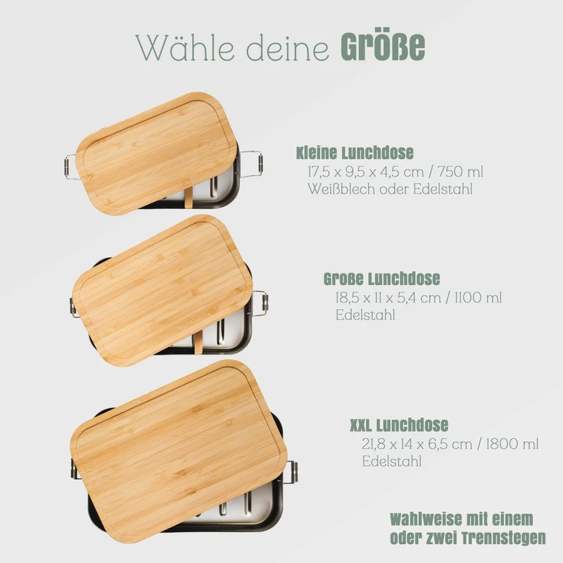 Brotdose Edelstahl - Berge Brotlandschaft