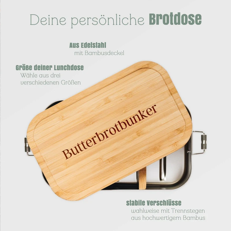Brotdose Edelstahl - Butterbrotbunker
