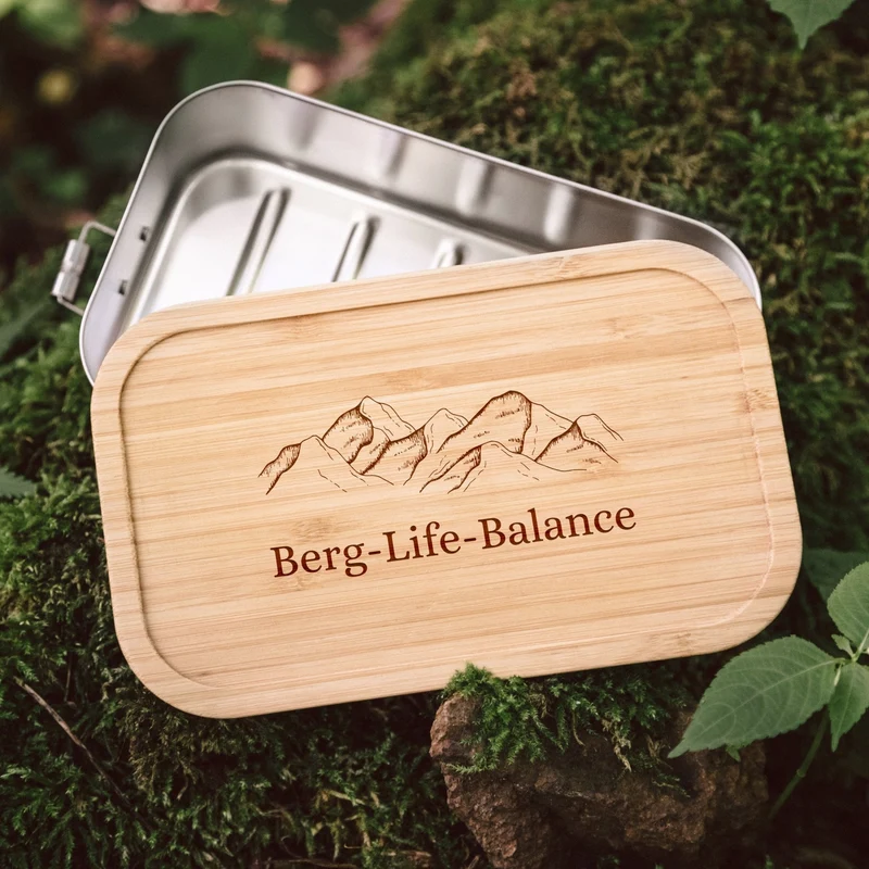 Brotdose Edelstahl - Berg-Life-Balance