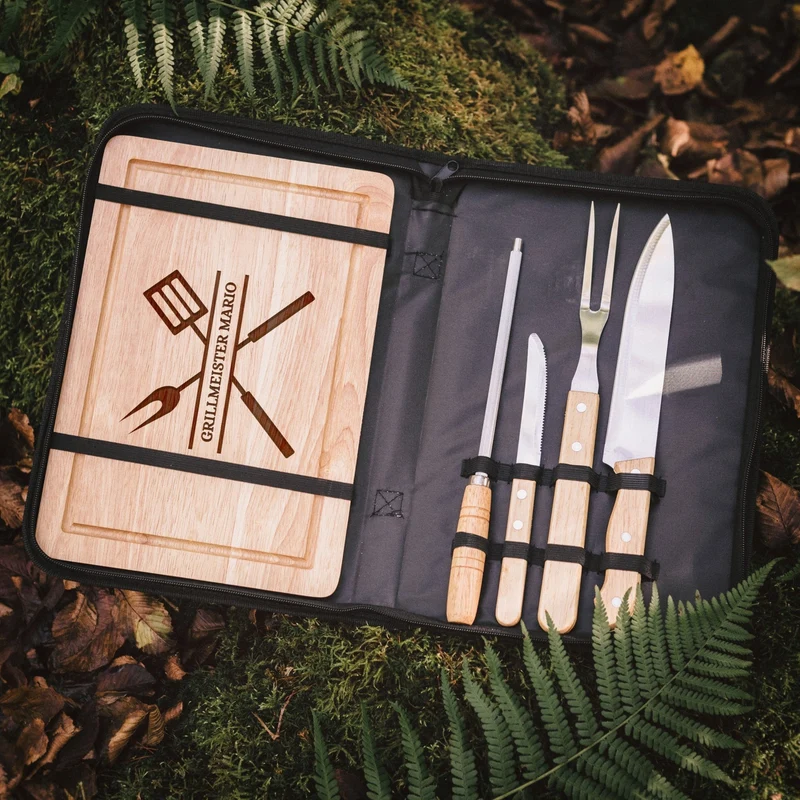 Grillset und Tasche - Grillbesteck Grillmeister