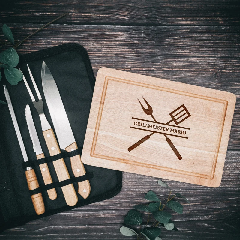 Grillset und Tasche - Grillbesteck Grillmeister