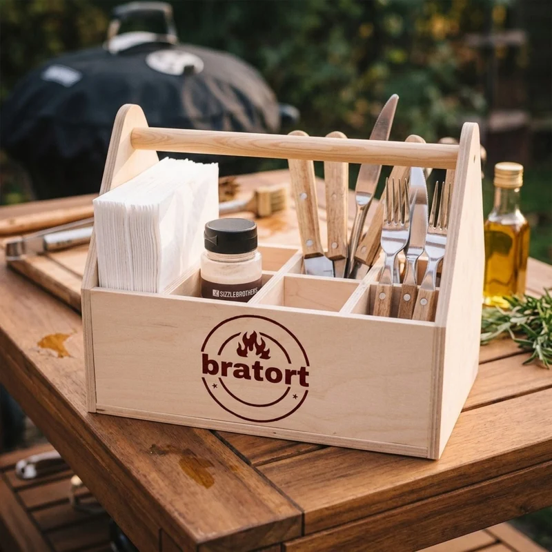 Grill-Caddy aus Holz - bratort