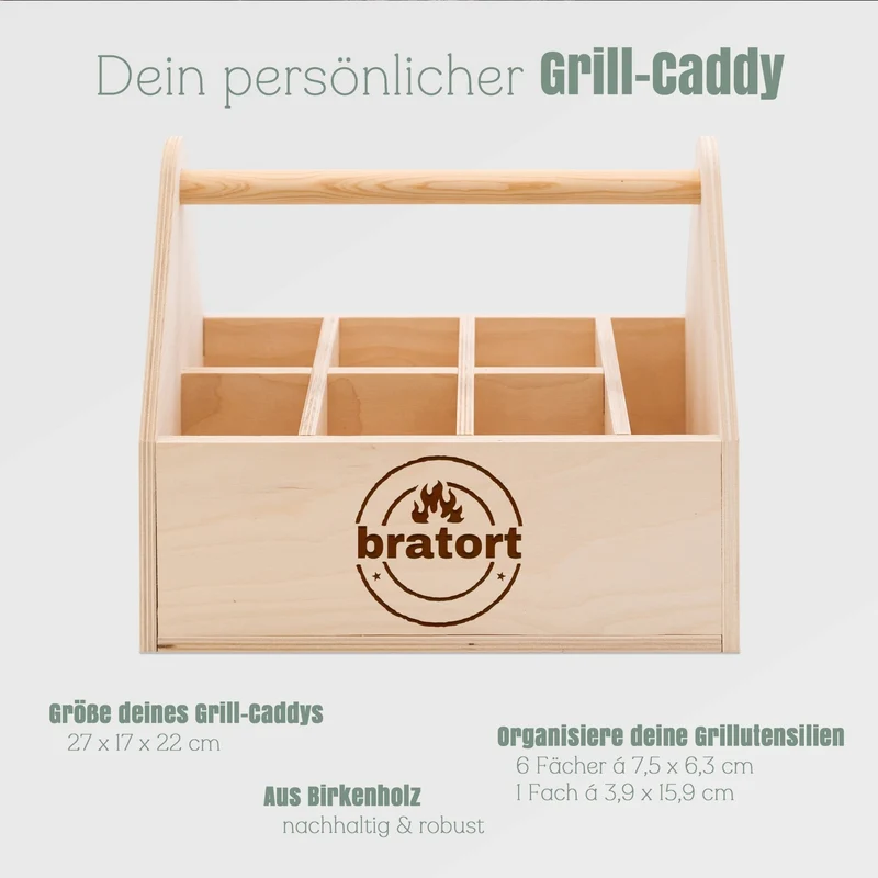 Grill-Caddy aus Holz - bratort