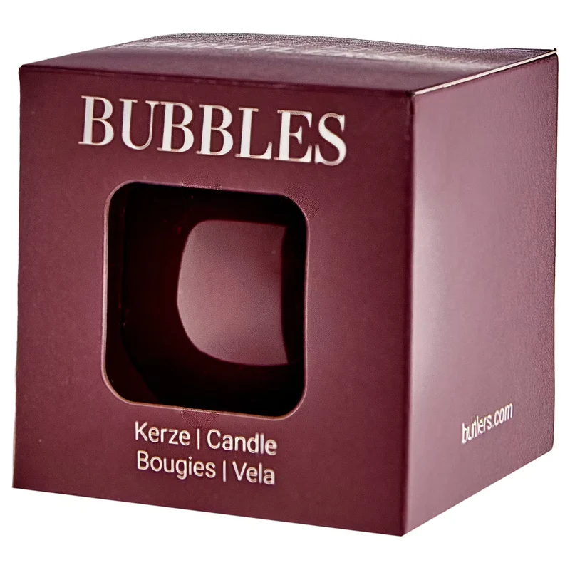 BUBBLES Kugelkerze glossy 6er-Set