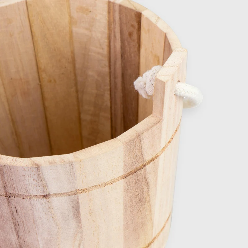 Übertopf aus Holz - Natur