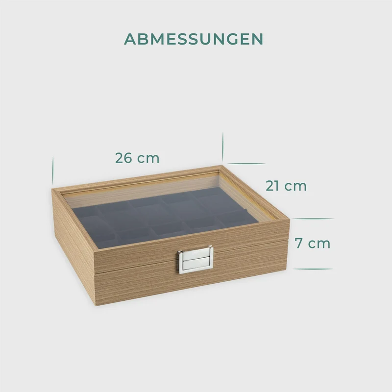 Uhrenbox aus MDF - 10 Fächer
