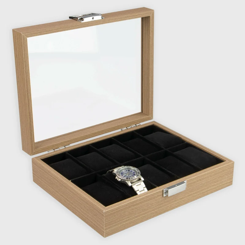 Uhrenbox aus MDF - 10 Fächer