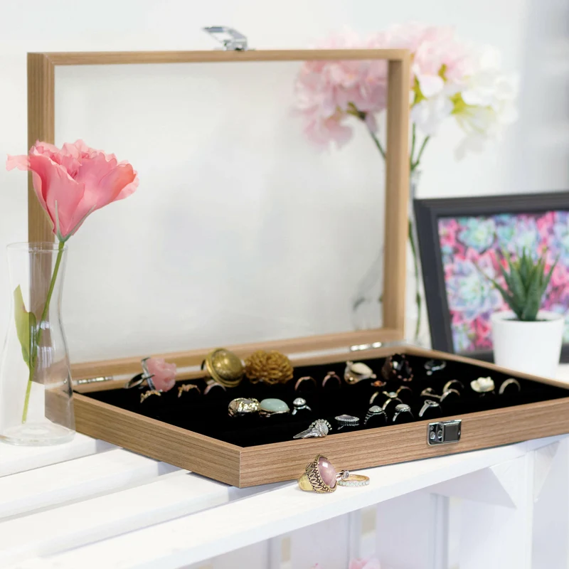 Schmuckkasten für Ringe aus MDF - 7 Slots