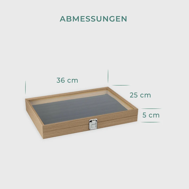Schmuckkasten für Ringe aus MDF - 7 Slots