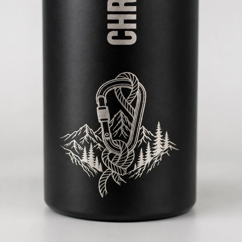 Personalisierte Thermoflasche mit Namen – Edelstahl Isolierflasche mit Gravur