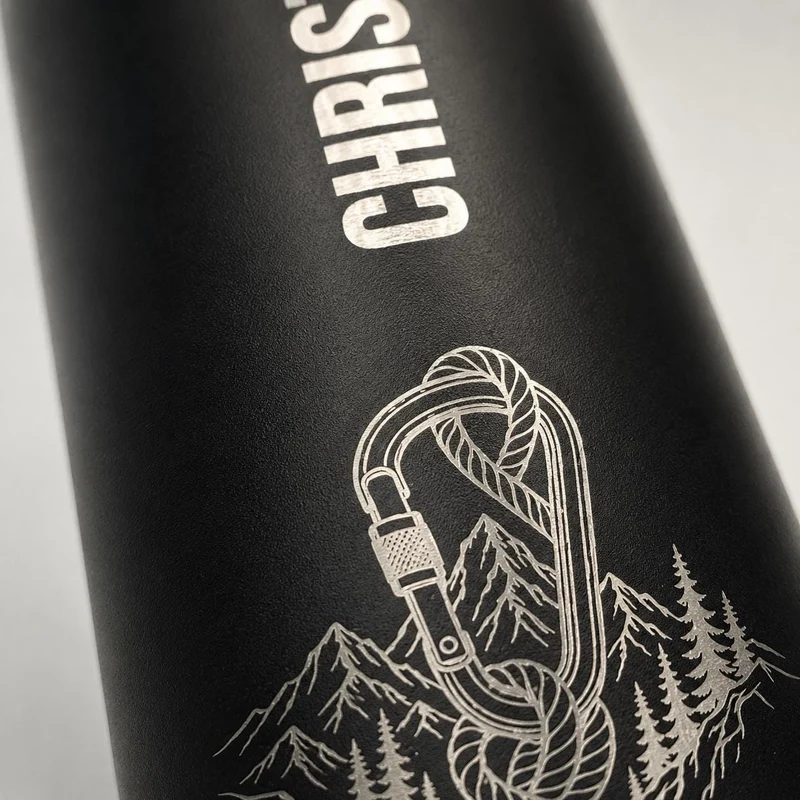 Personalisierte Thermoflasche mit Namen – Edelstahl Isolierflasche mit Gravur