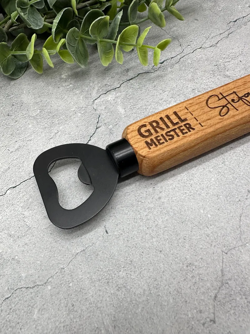 Flaschenöffner Grillmeister mit Namen
