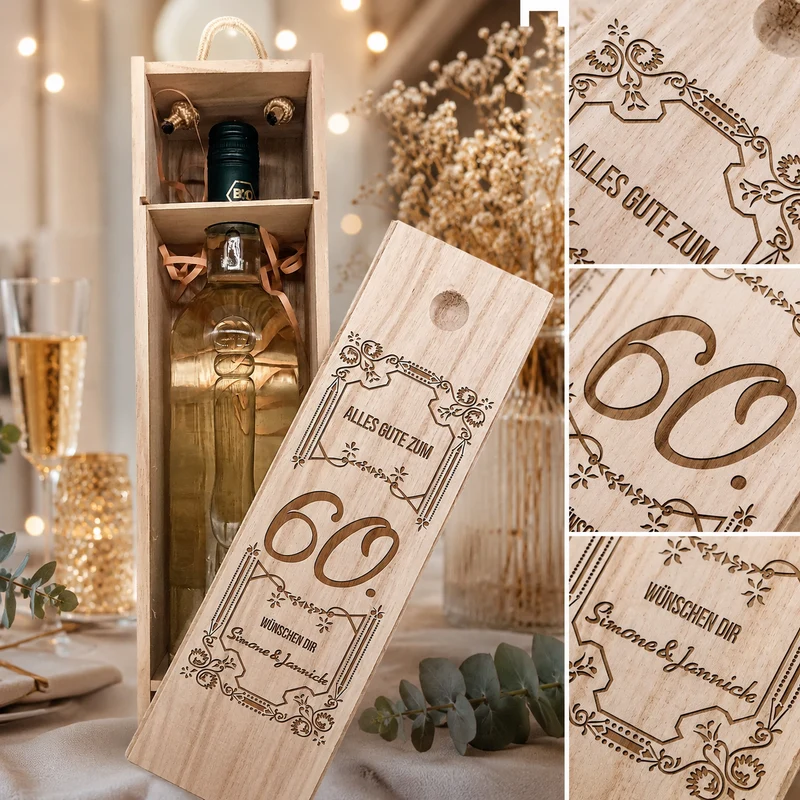 Personalisierte Weinkiste mit Gravur