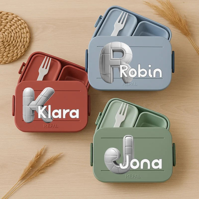 Personalisierte Brotdose mit Namen Volleyball Motiv für Kinder