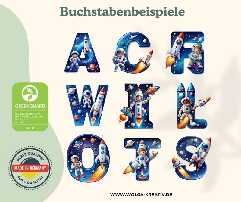 Personalisierte Trinkflasche mit Strohhalm Kinder Astronaut mit Namen Schule